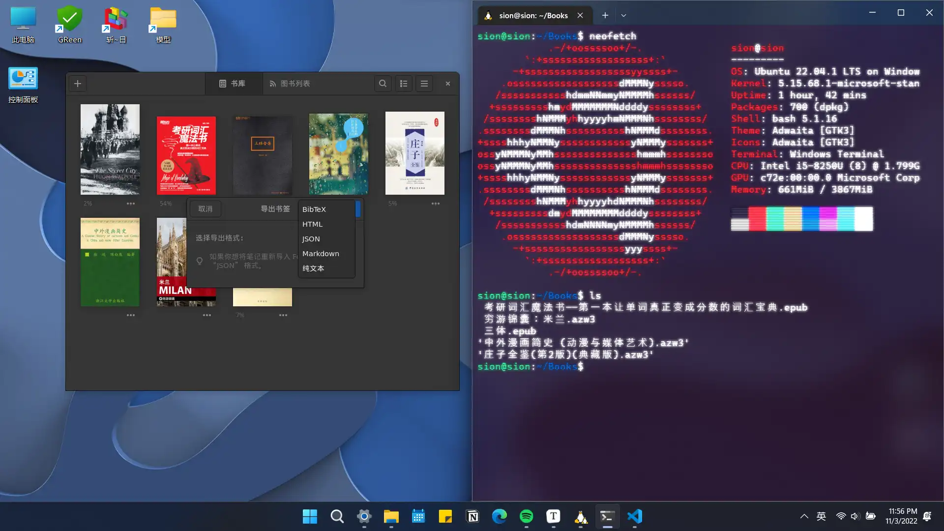 一个在Windows上用Linux的发烧友的桌面